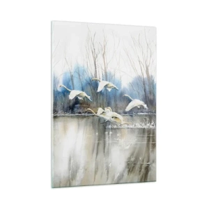 Schilderen op glas - Zoals in het sprookje over wilde zwanen - 50x70 cm