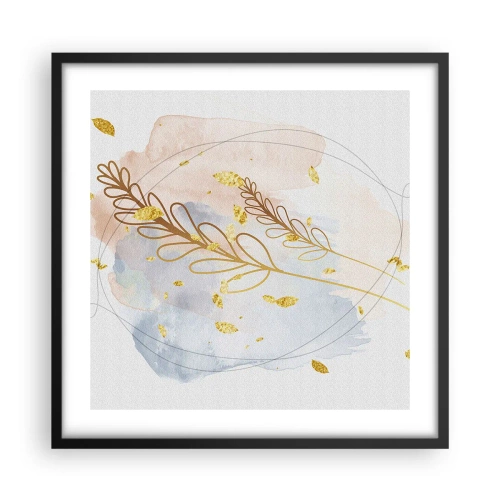 Poster in een zwarte lijst - Gouden explosie - 50x50 cm