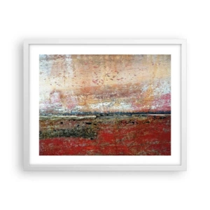 Poster in een witte lijst - Wellicht is het de zee - 50x40 cm