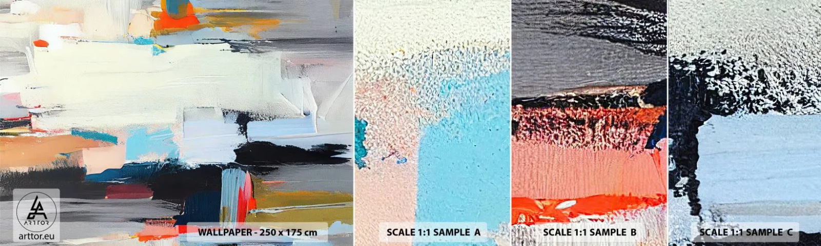 Fotobehang Staaltje Standard Eco - Is er een methode? - Modern, Verven, Minimalistisch - 100x30 cm