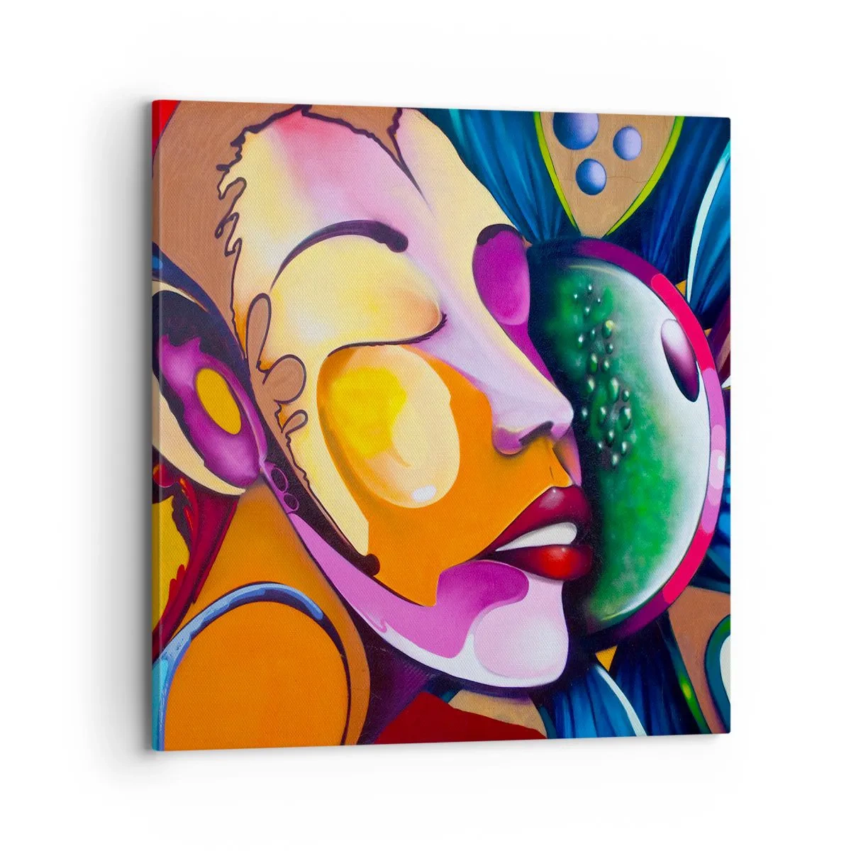Schilderen op canvas - Aanraken met kleur - 70x70 cm
