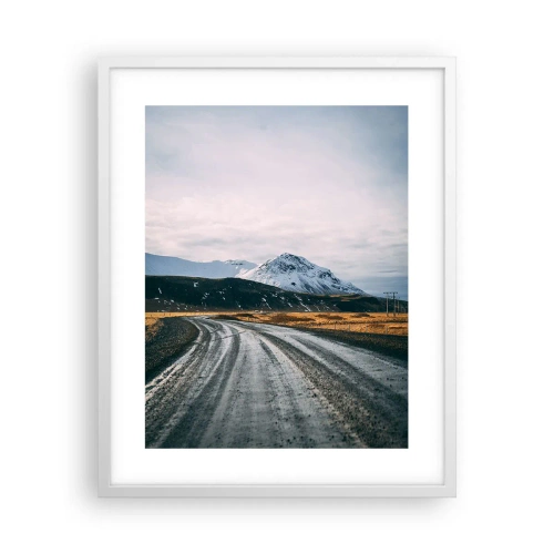 Poster in een witte lijst - In de IJslandse sfeer - 40x50 cm