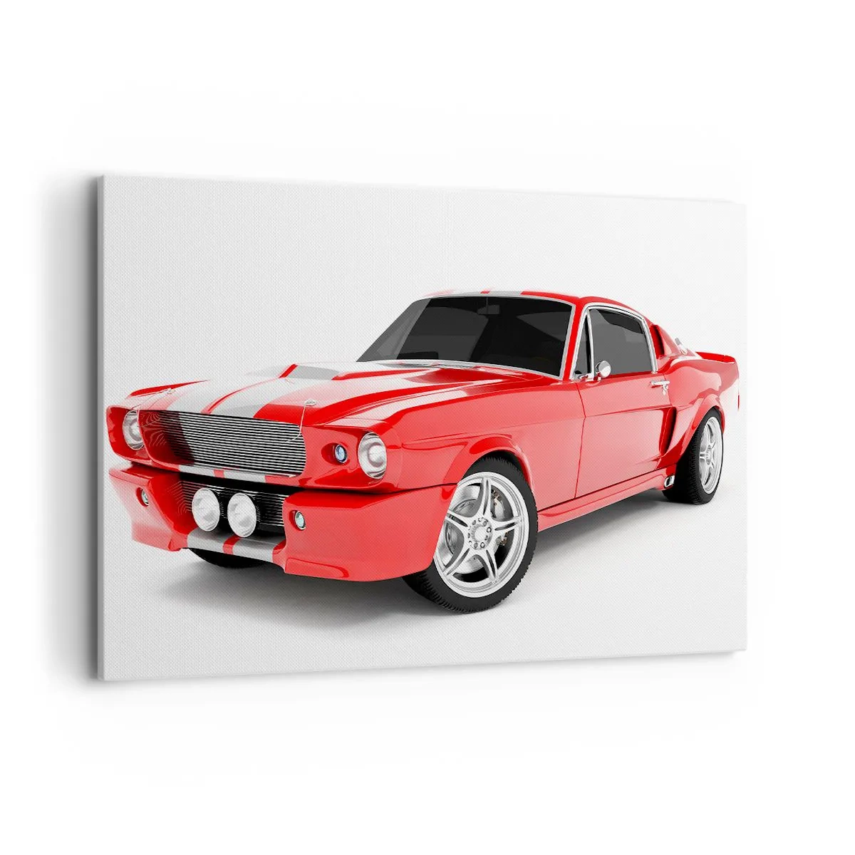 Schilderen op canvas - Een Mustang zo snel als de wind - 120x80 cm