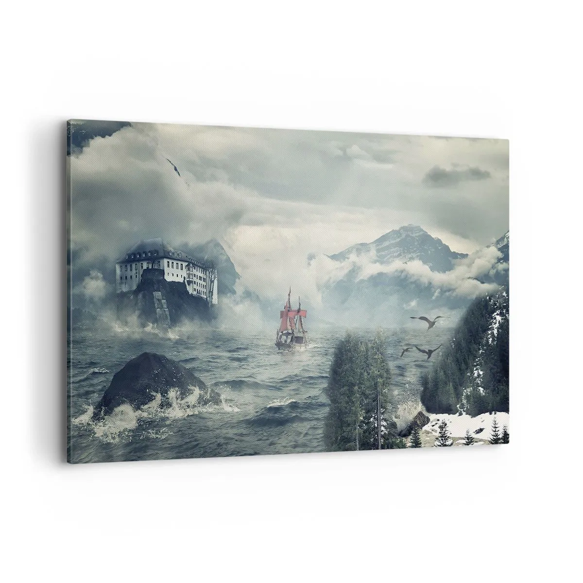 Schilderen op canvas - In magische wateren - 120x80 cm