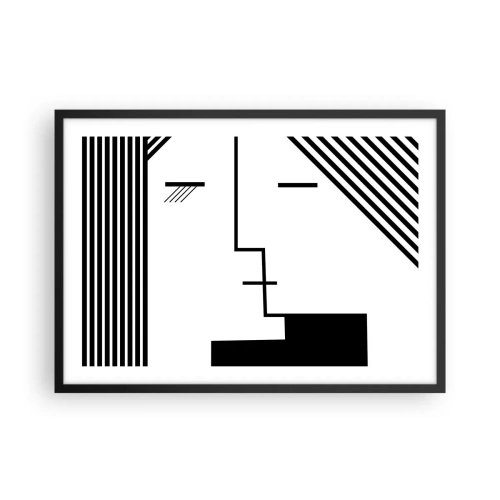 Poster in een zwarte lijst - Alleen maar een kus - 70x50 cm