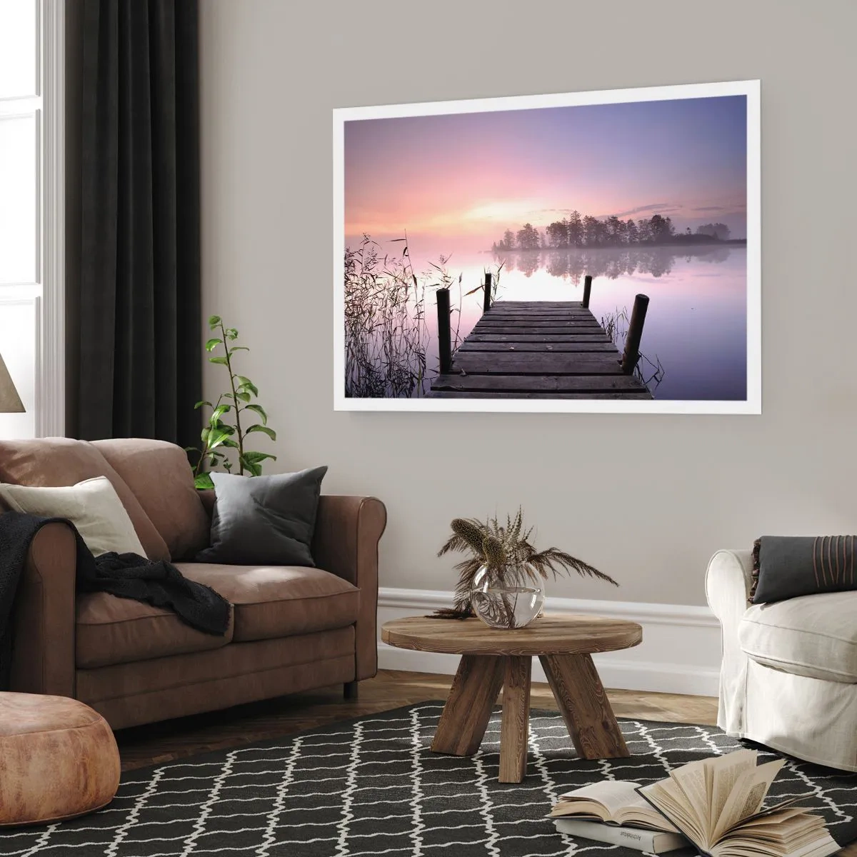 Poster - Van de lila mist... - 70x50 cm