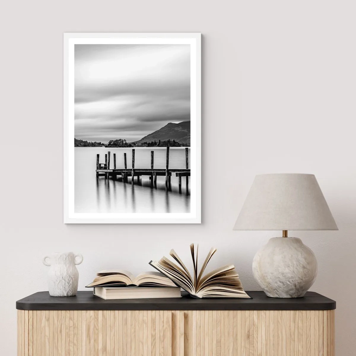 Poster in een witte lijst - Zachtheid en kracht - 30x40 cm