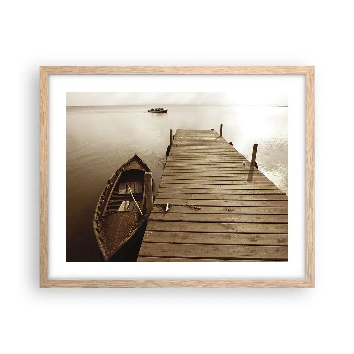 Een poster in een licht eiken lijst - Grote vrede - 50x40 cm