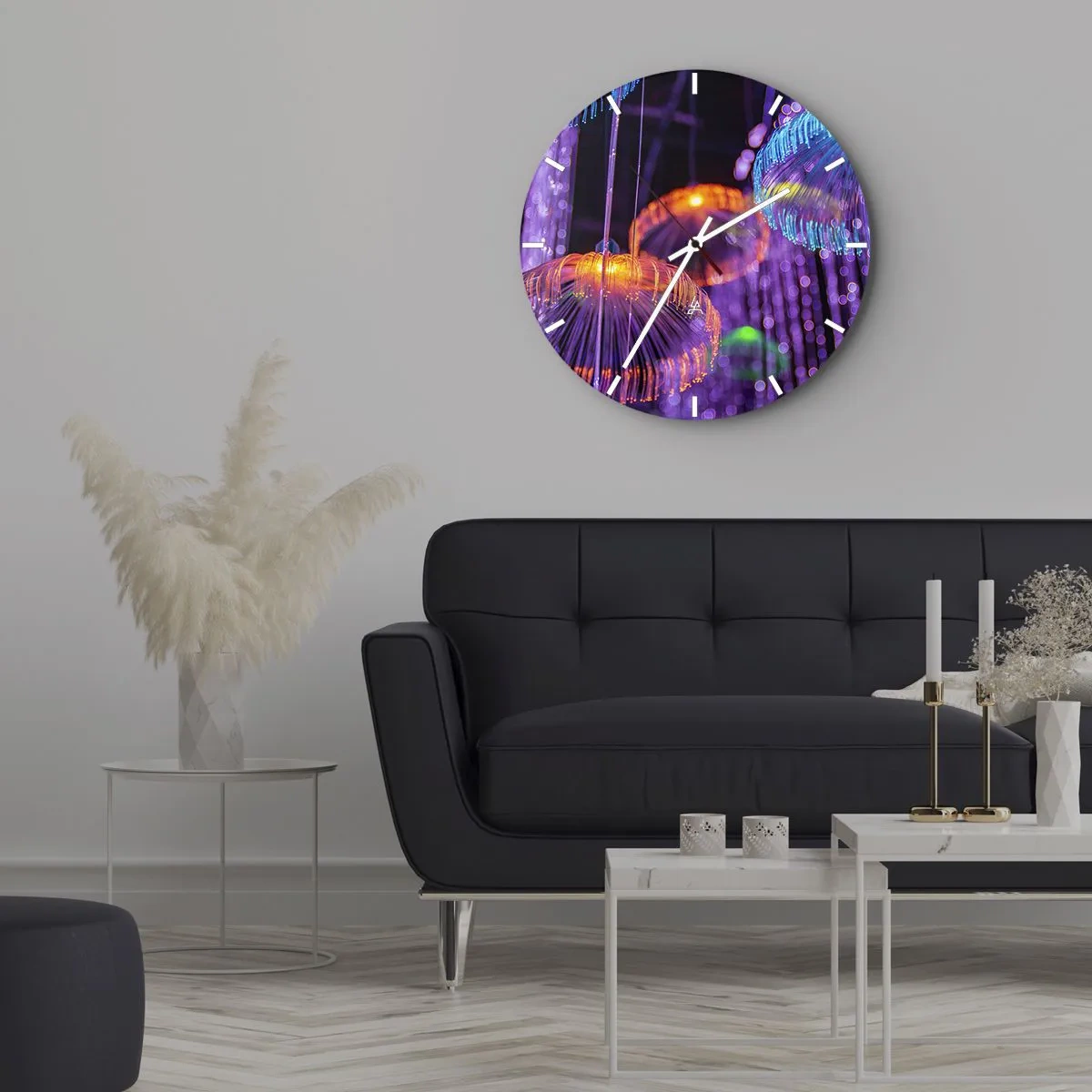 Wandklok - Klok - Lichte fontein - 30x30 cm