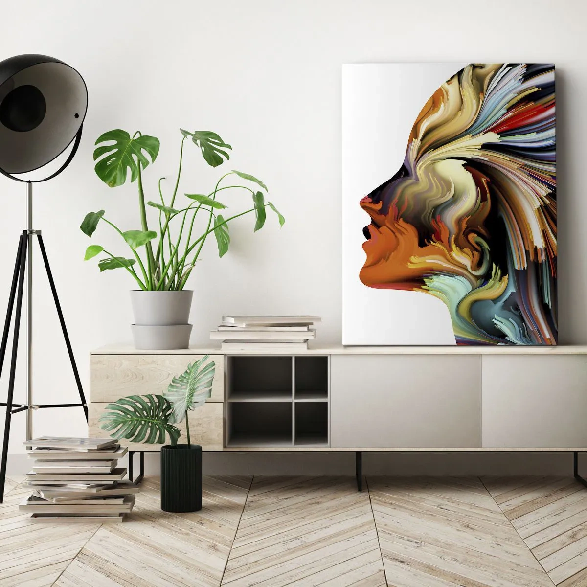 Schilderen op canvas - Een explosie van verbeelding - 45x80 cm