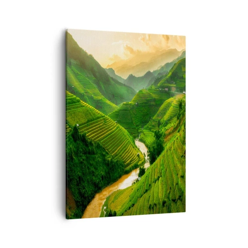 Schilderen op canvas - Vietnamese vallei - 50x70 cm
