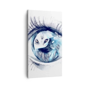 Schilderen op canvas - Oog in oog met wildheid - 45x80 cm