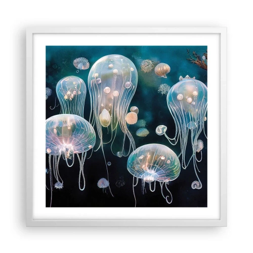Poster in een witte lijst - Ondferwaterbal - 50x50 cm