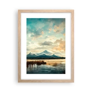 Een poster in een licht eiken lijst - Onder bescherming van de hemel - 30x40 cm