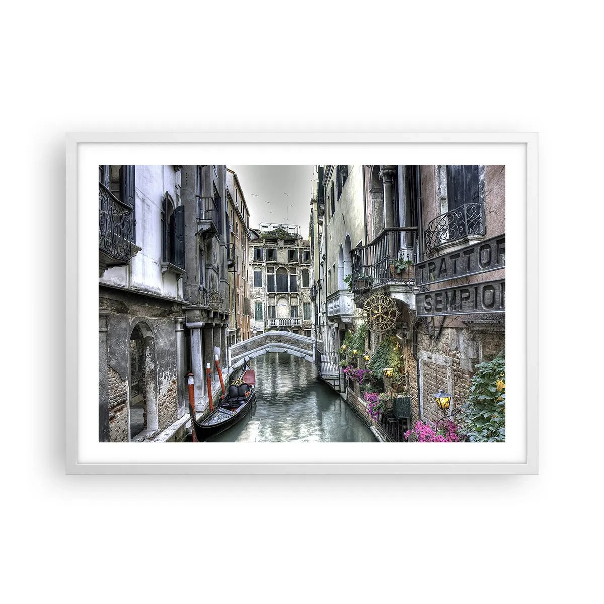 Poster in een witte lijst - Eeuwenlang in stille reflectie - 70x50 cm