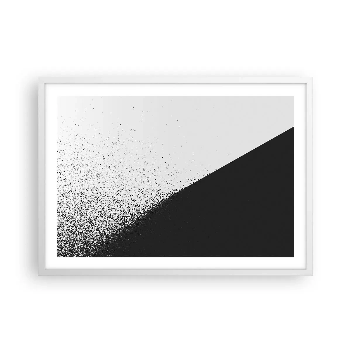 Poster in een witte lijst - Steeds sneller, meer en meer - 70x50 cm