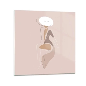 Schilderen op glas - Een dame zijn - 60x60 cm