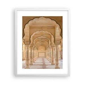 Poster in een witte lijst - In het paleis van de maharadja - 40x50 cm