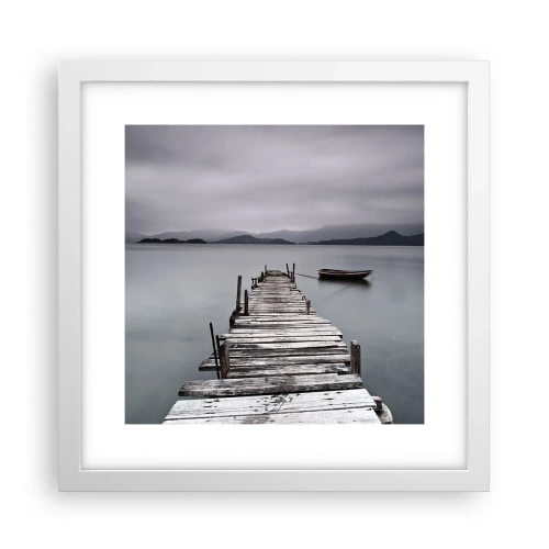 Poster in een witte lijst - Je kunt morgen gaan - 30x30 cm