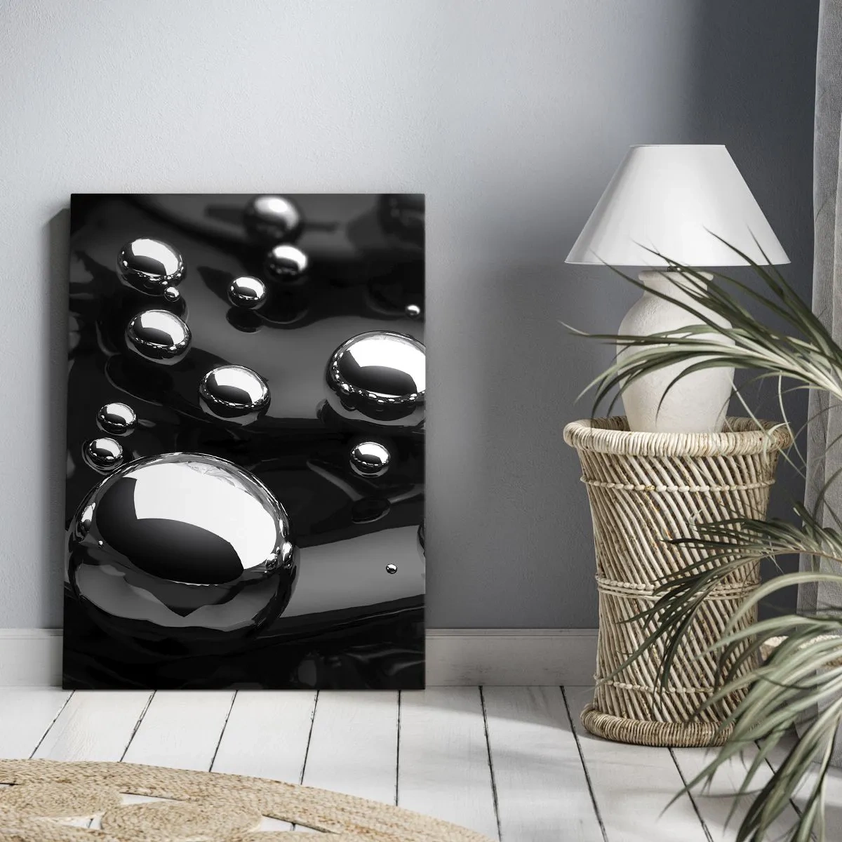 Schilderen op canvas - Uit het zwarte water - 50x70 cm