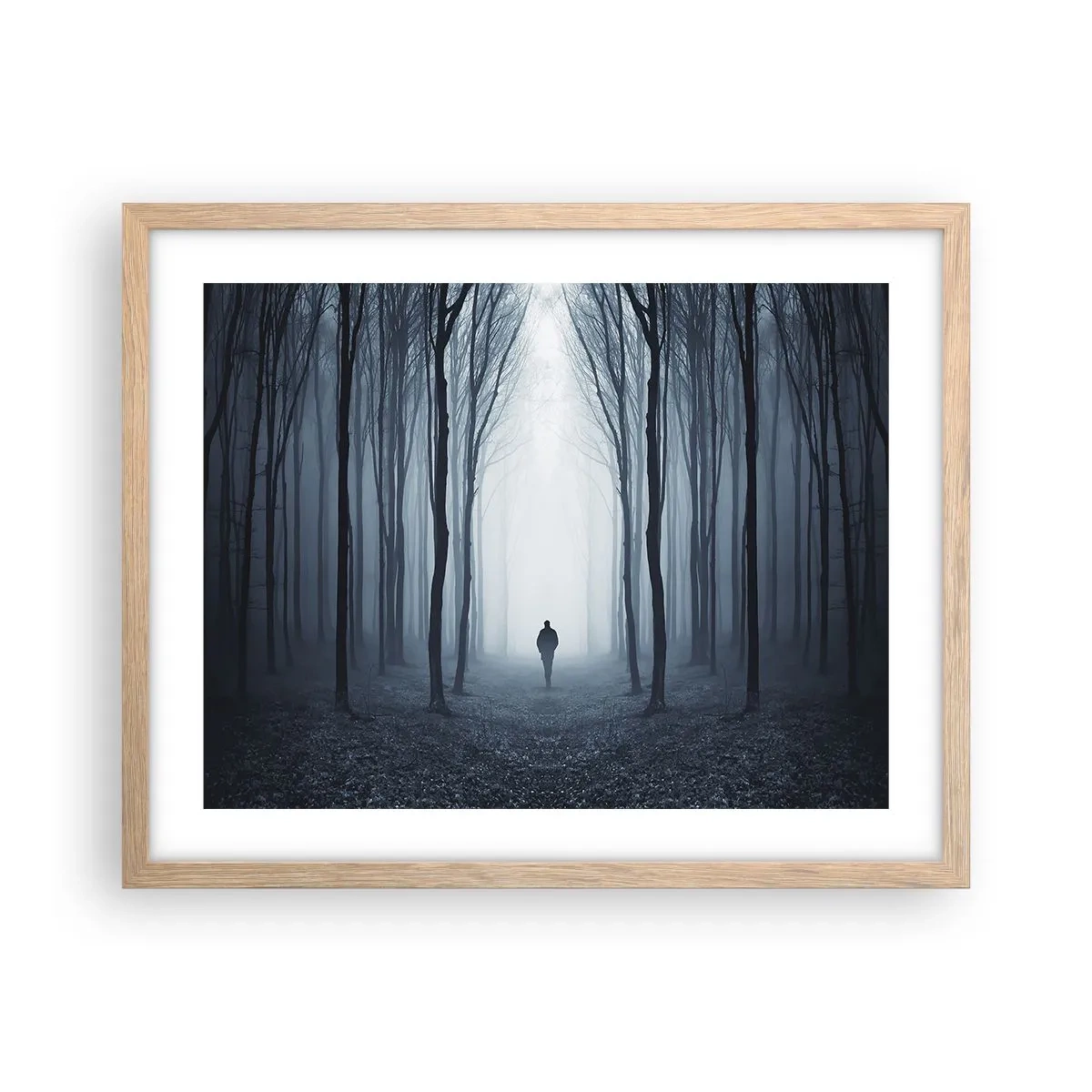 Een poster in een licht eiken lijst - En alles is eenvoudig en duidelijk - 50x40 cm