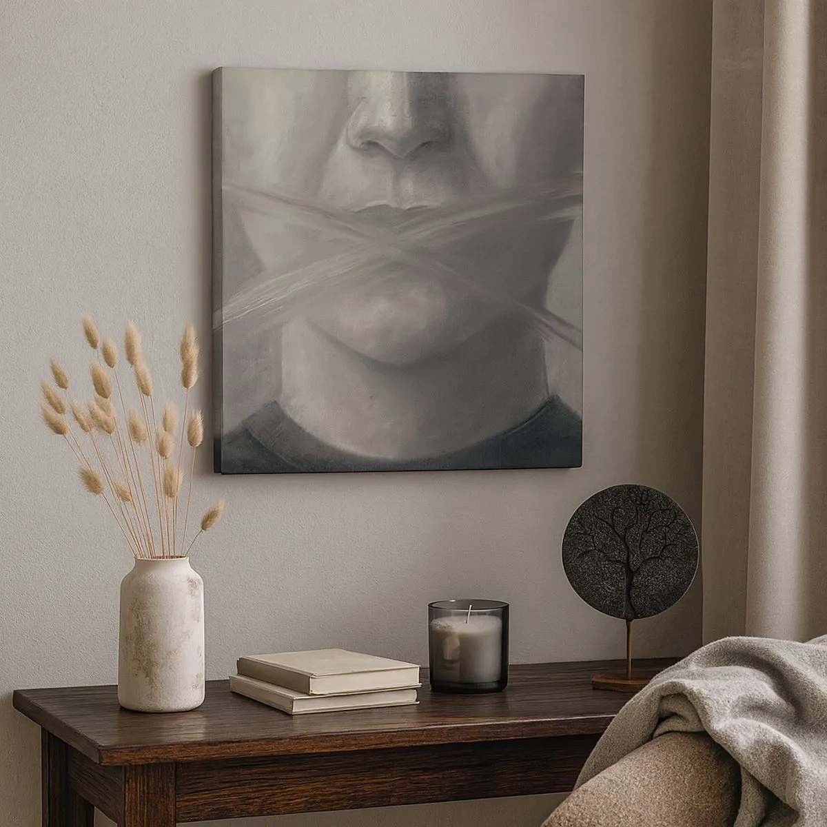 Schilderen op canvas - Zonder een woord - 30x30 cm