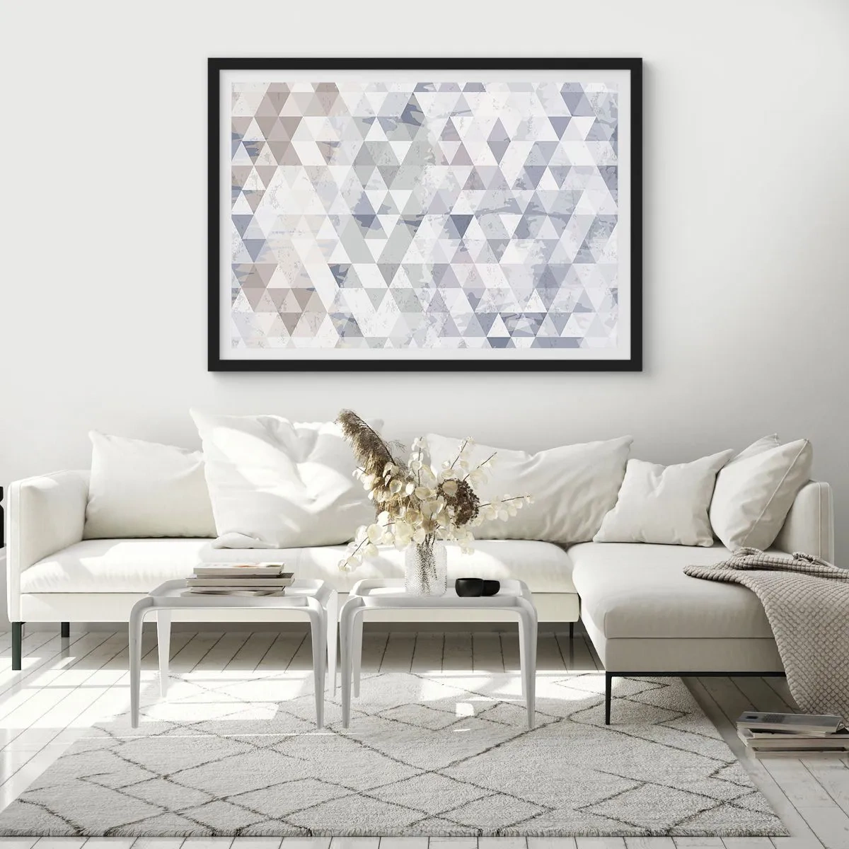 Poster in een zwarte lijst - In ritme op drie - 40x30 cm