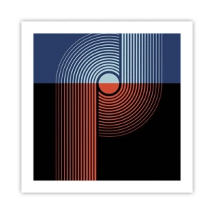 Poster - In een geometrische omhelzing - 50x50 cm