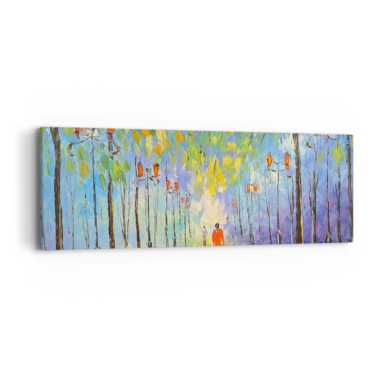 Schilderen op canvas - Nachtlied van regen - 90x30 cm