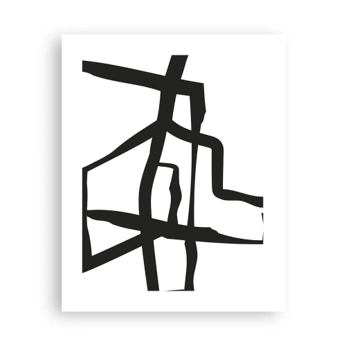Poster - Zwart-wit ontwerp - 40x50 cm