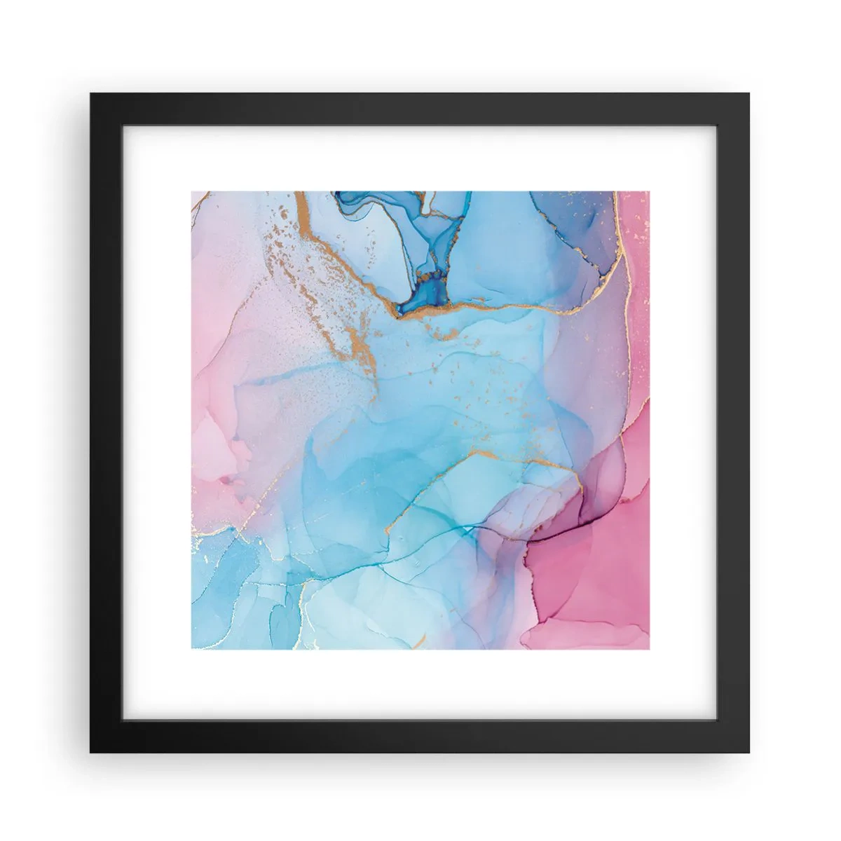 Poster in een zwarte lijst - Ontmoeting en interpenetratie - 30x30 cm