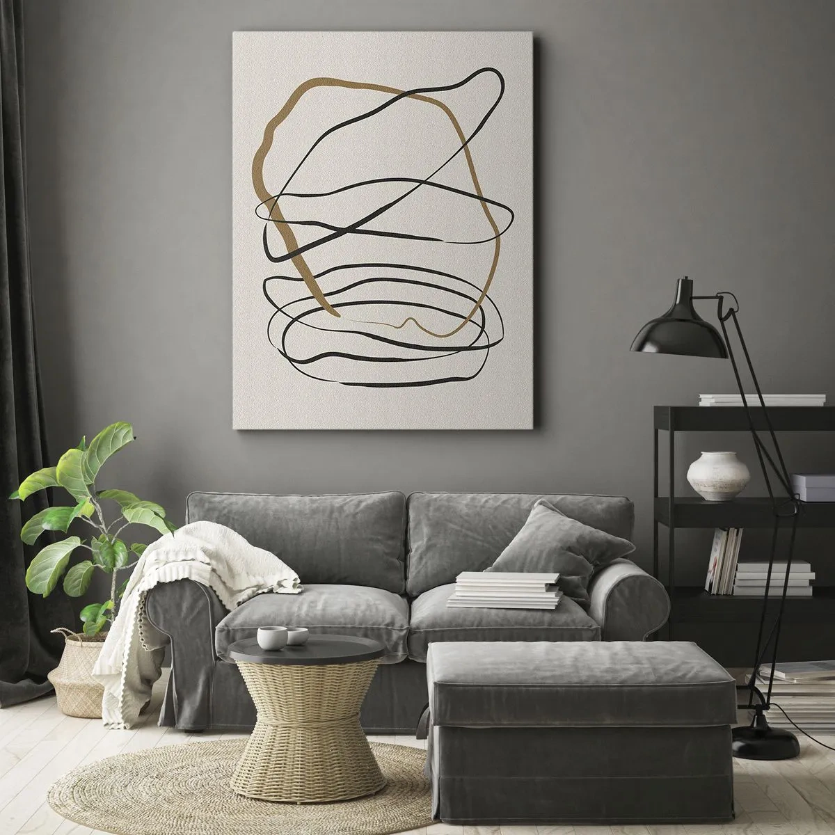 Schilderen op canvas - Compositie – loopdans - 50x70 cm