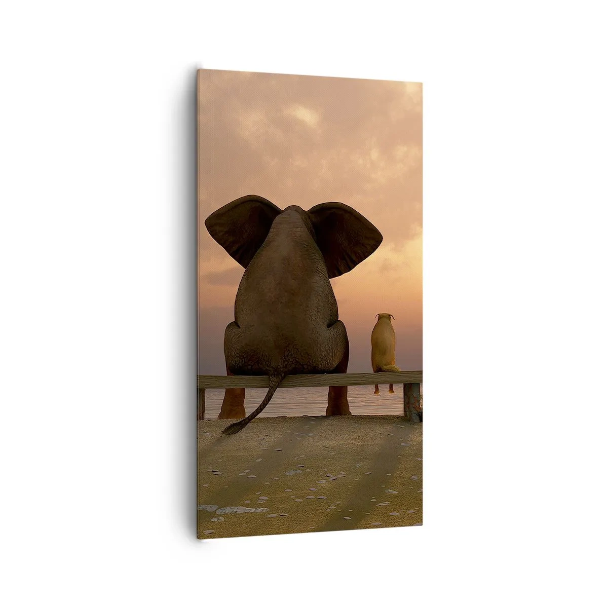 Schilderen op canvas - Het is goed om samen stil te zijn - 65x120 cm