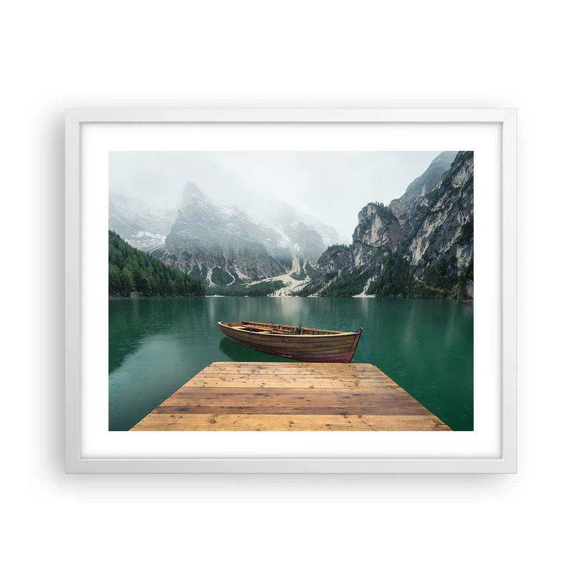 Poster in een witte lijst - "En de trotse rotsen van het voorhoofd" - 50x40 cm