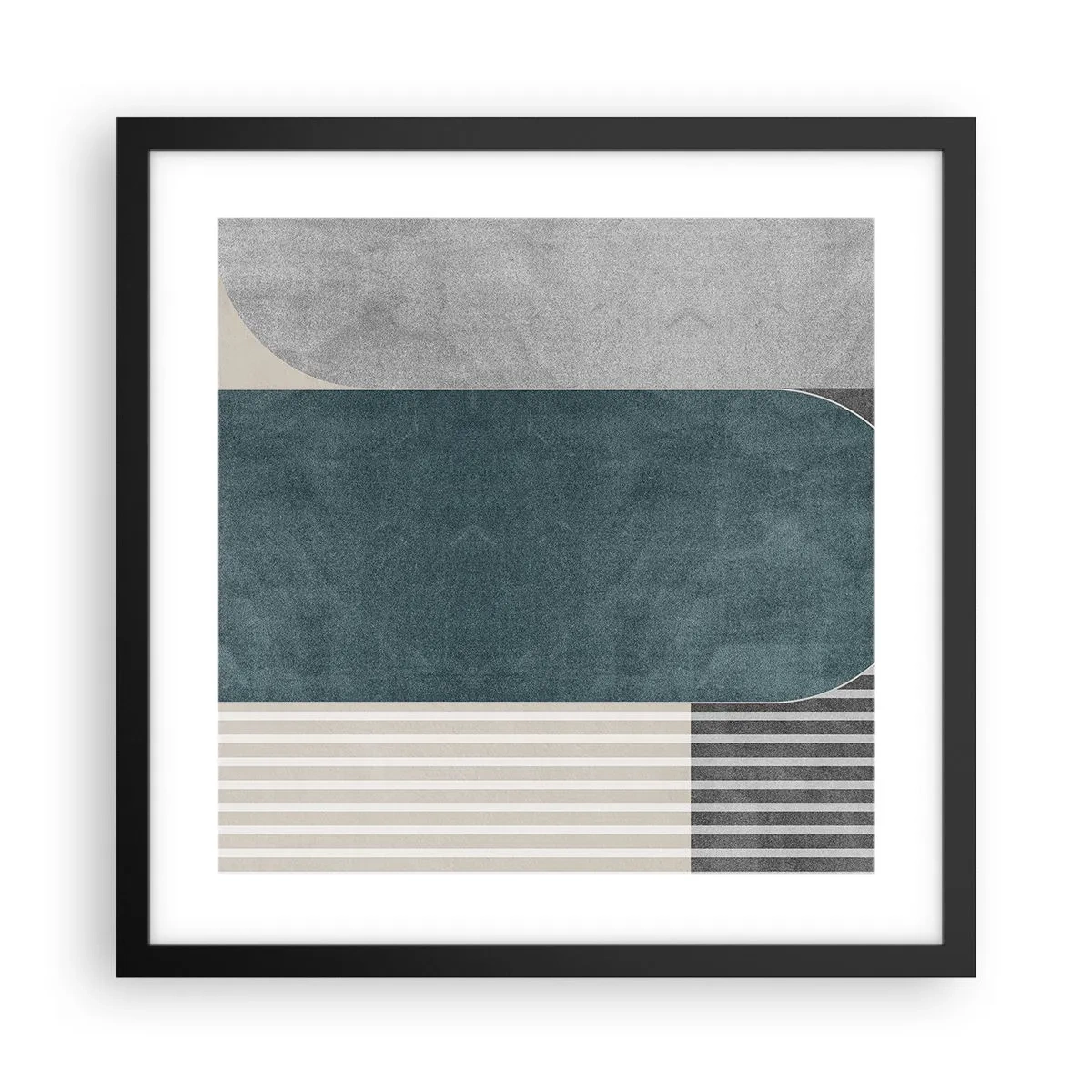 Poster in een zwarte lijst - Compositie op niveau - 40x40 cm