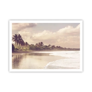 Poster - De streling van de golven - 100x70 cm