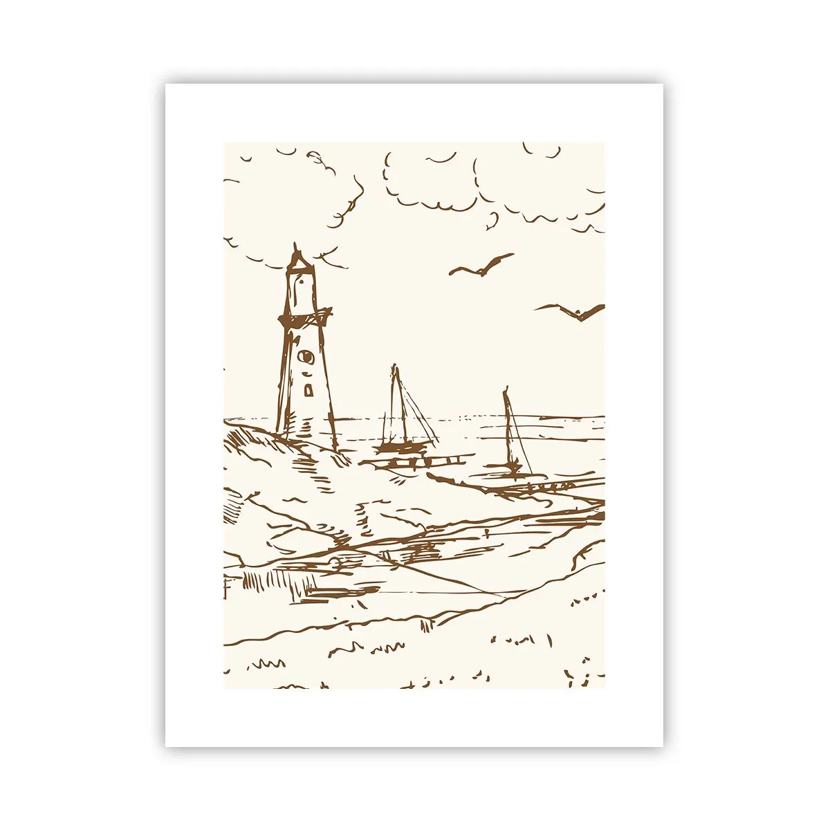 Poster - Een overzicht van de herinneringen aan de zomer - 30x40 cm