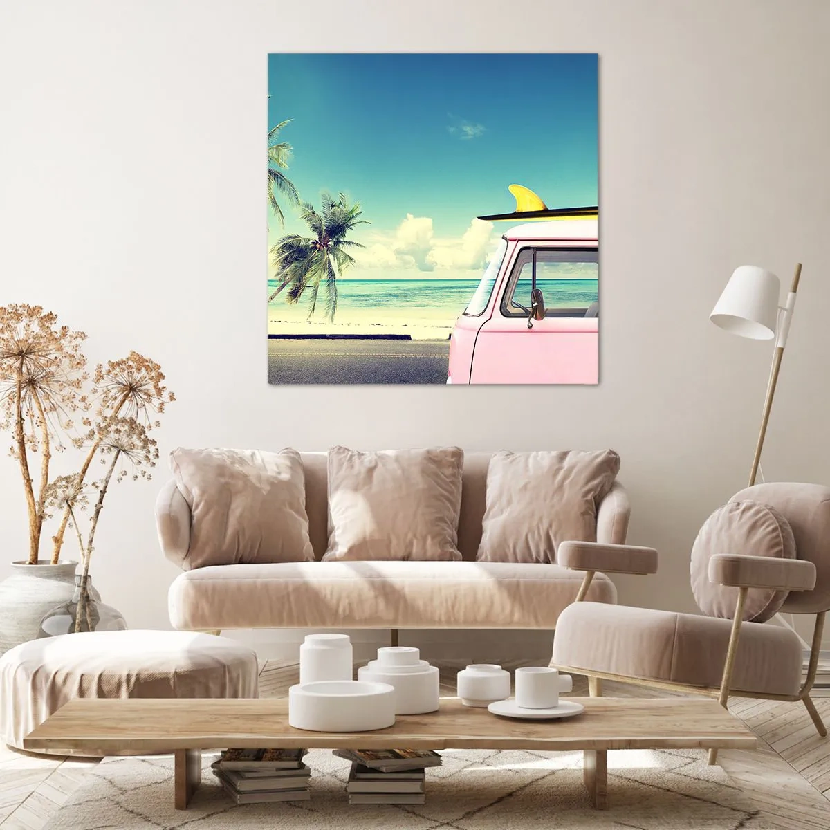 Schilderen op canvas - Tijd om aan je vakantie te beginnen. - 30x30 cm