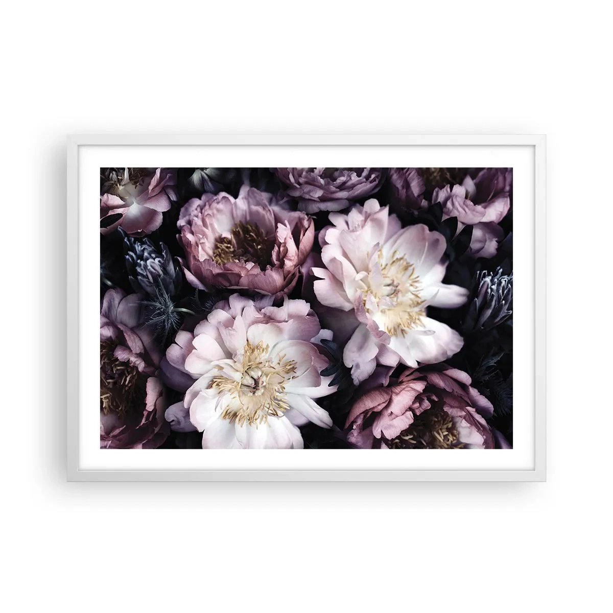 Poster in een witte lijst - Boeket ouderwets - 70x50 cm