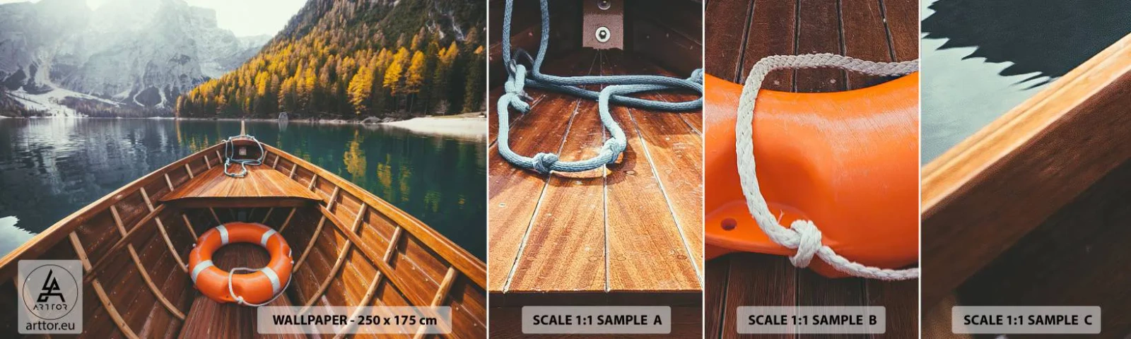 Fotobehang Staaltje Standard Eco - Bergtocht - Landschap, Bergen, Alpen - 100x30 cm