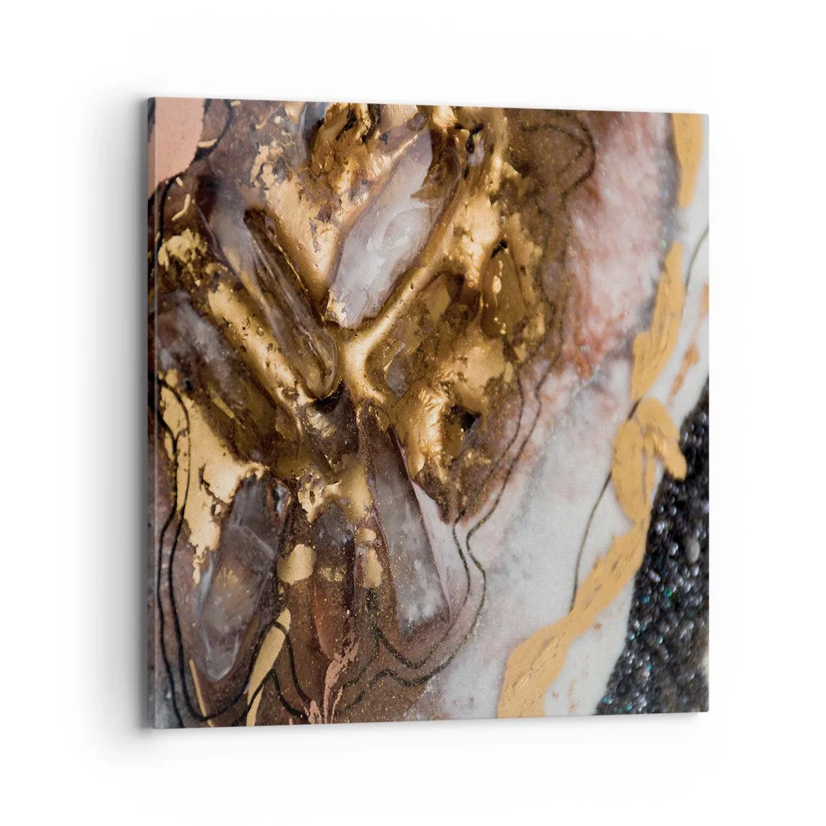 Schilderen op canvas - Het element aarde - 70x70 cm