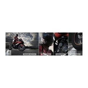 Fotobehang Staaltje Standard Eco - Dark Rider - Automobiel, Motor, Race - 100x30 cm