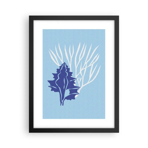 Poster in een zwarte lijst - Bladvormen - 30x40 cm