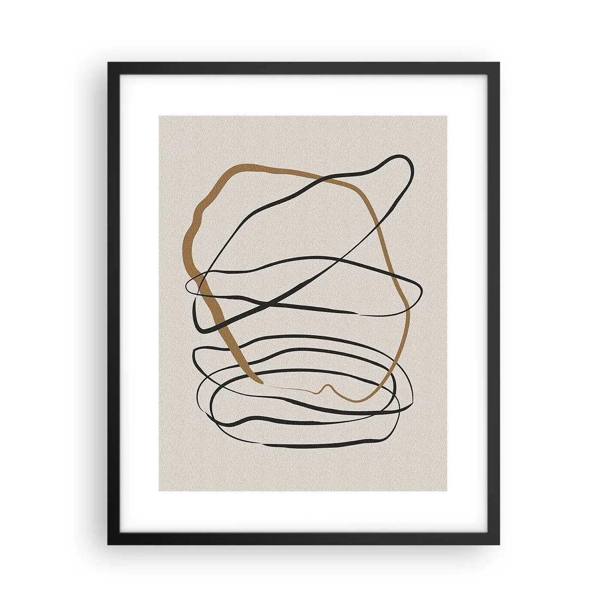 Poster in een zwarte lijst - Compositie – loopdans - 40x50 cm