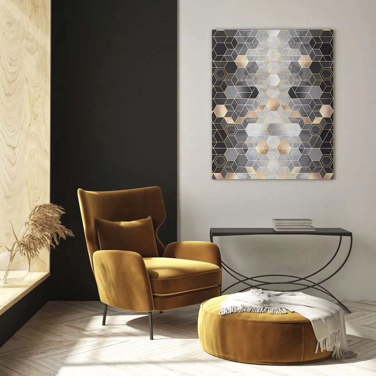 Schilderen op glas - Diamant samenstelling - 70x100 cm
