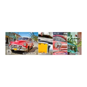 Fotobehang Monster Zelfklevend Deluxe Sticker - Alleen in Cuba - Automobiel, Vintage auto, Architectuur - 100x30 cm