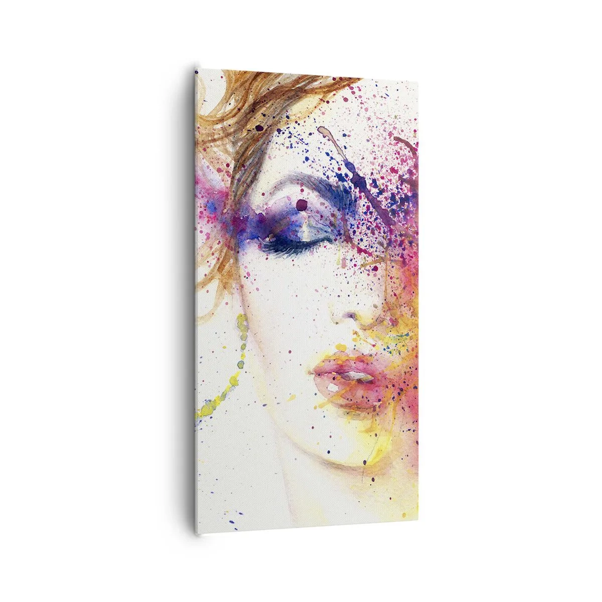 Schilderen op canvas - Regenboogduizeligheid - 65x120 cm