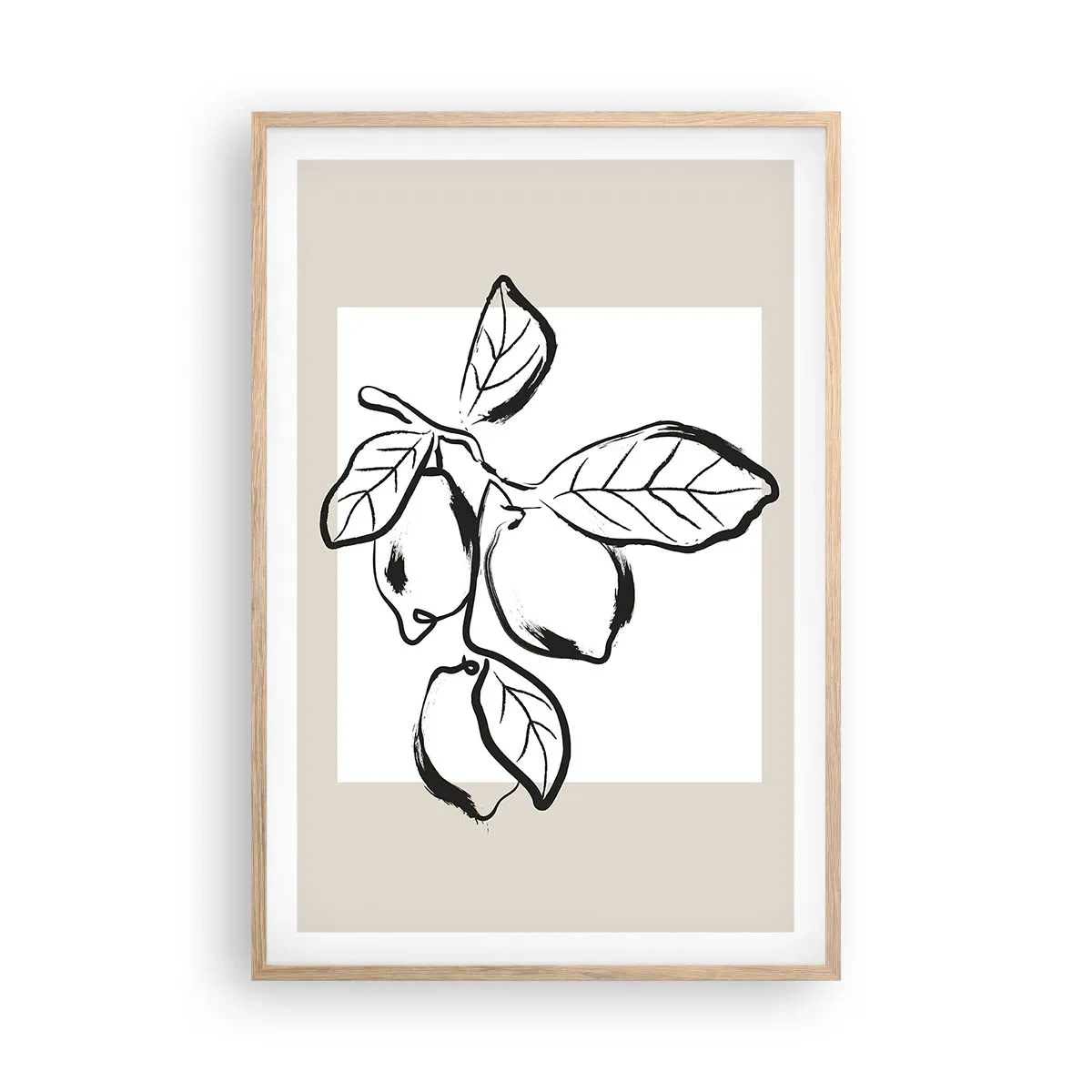 Een poster in een licht eiken lijst - Waar de citroen rijpt... - 61x91 cm