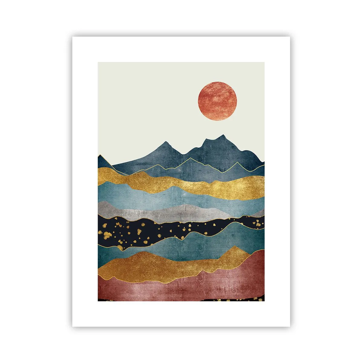 Poster - Een dwarsdoorsnede van de wereld - 30x40 cm