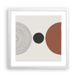 Poster in een witte lijst - Het middelpunt van de aandacht - 40x40 cm